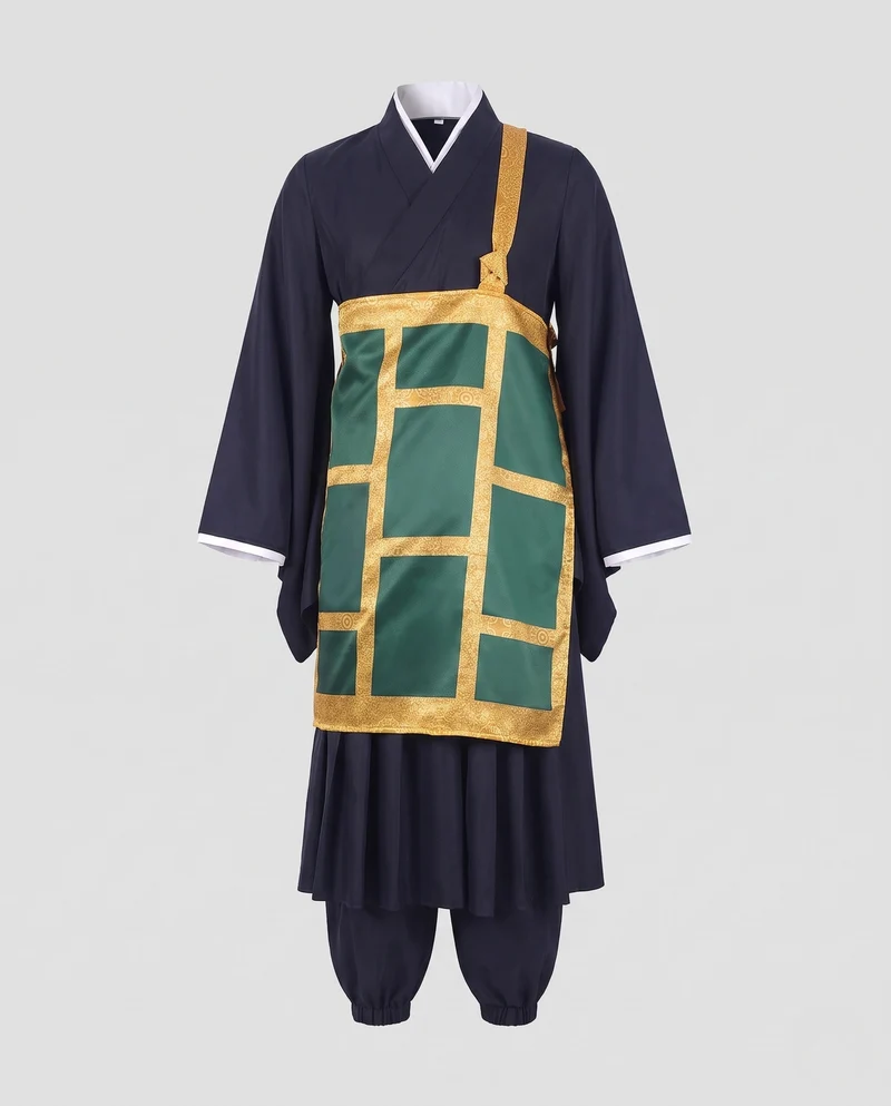 Damen historische Kimono-Robe mit goldenen Verzierungen und Accessoires Nord Taschen
