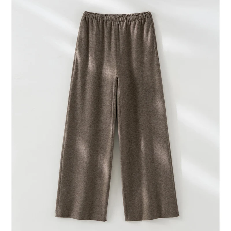 Damen Relaxed-Fit Wide‑Leg‑Hose aus softem Stretchjersey mit hohem Komfortbund Nord Taschen