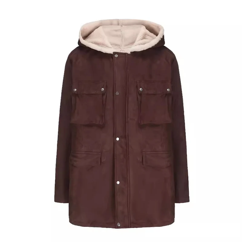 Damen Parka mit Teddyfutter, Kapuze und aufgesetzten Taschen Nord Taschen