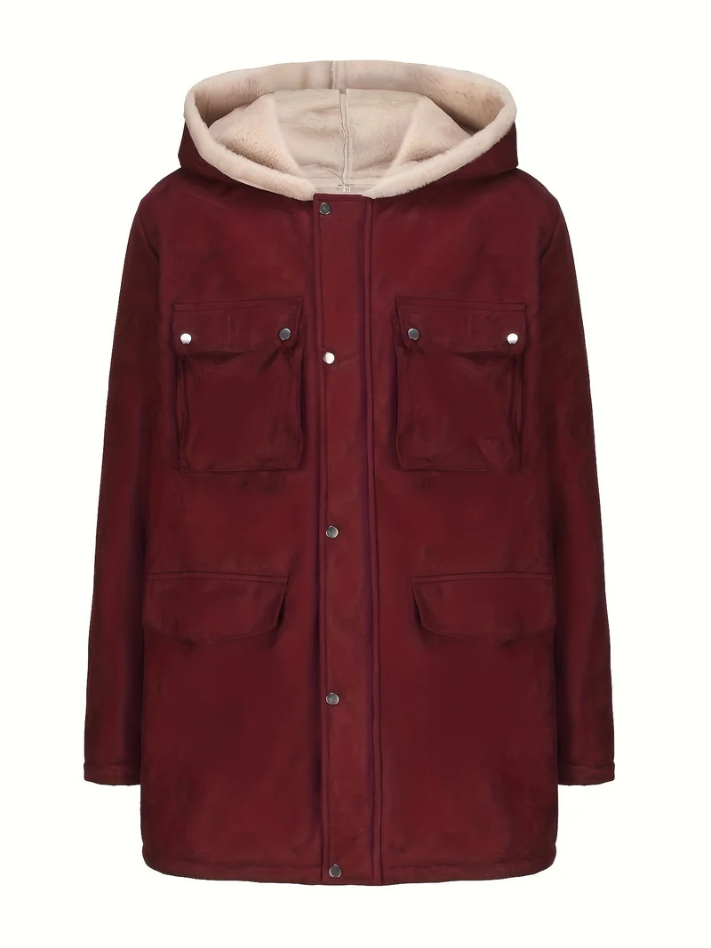 Damen Parka mit Teddyfutter, Kapuze und aufgesetzten Taschen Nord Taschen