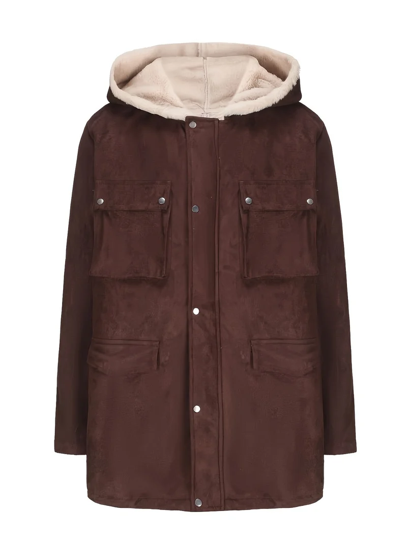 Damen Parka mit Teddyfutter, Kapuze und aufgesetzten Taschen Nord Taschen