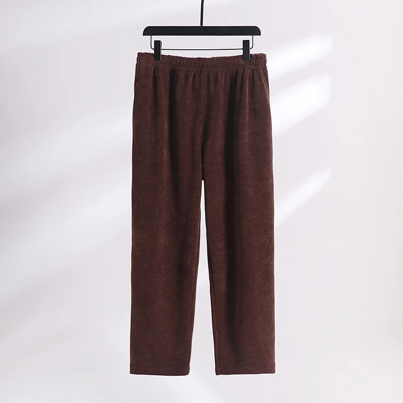 Damen Weite Cordhose mit elastischem Bund, Eingrifftaschen und geradem Bein Nord Taschen