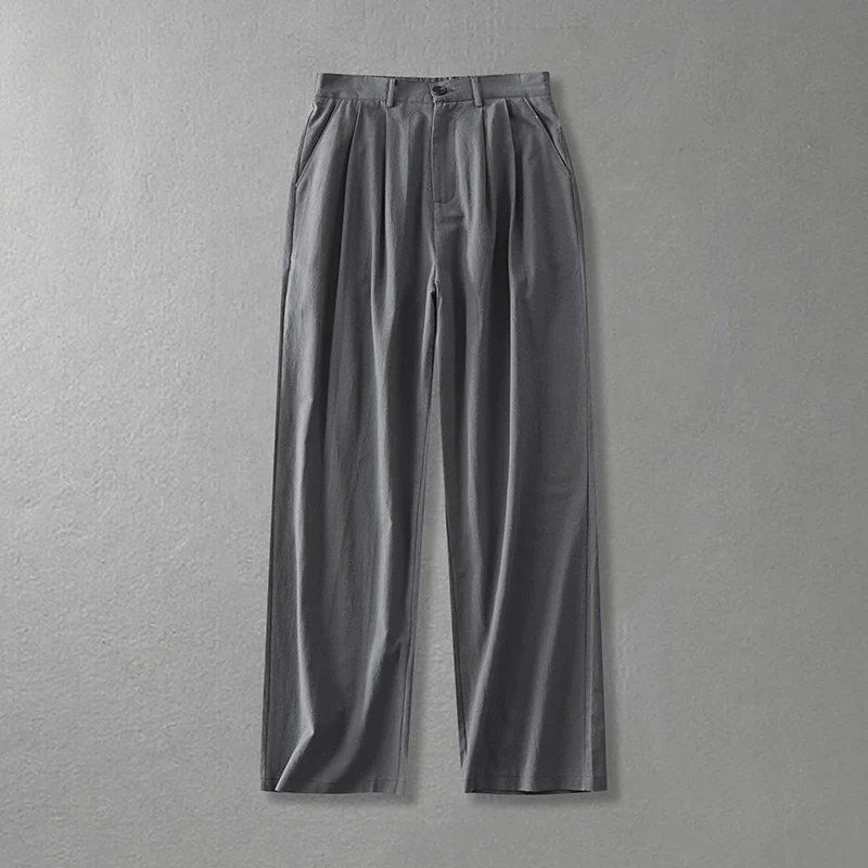 Damen Weite Bundfalten-Hose mit hoher Taille Nord Taschen