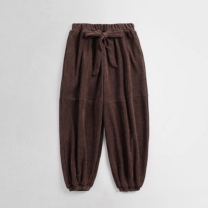 Damen Ripp-Joggerhose mit Tunnelzug hohem Bund und elastischen Bündchen Nord Taschen