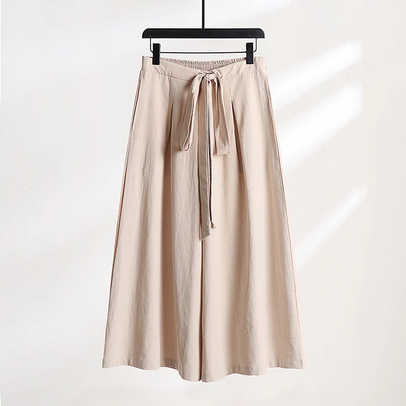 Damen Palazzo-Culotte mit elastischem Bund und Bindegürtel Nord Taschen