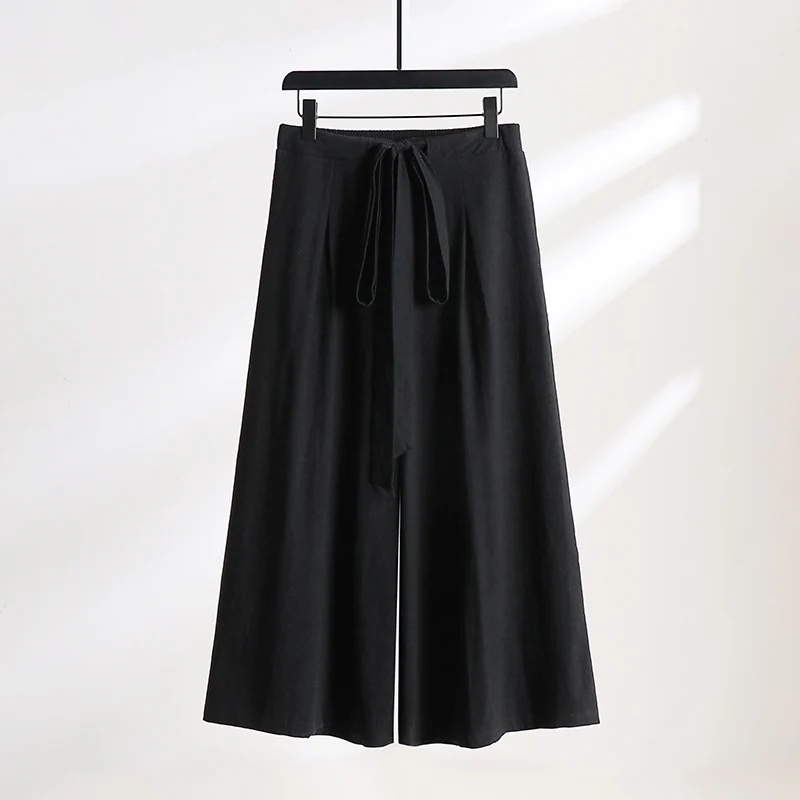 Damen Palazzo-Culotte mit elastischem Bund und Bindegürtel Nord Taschen