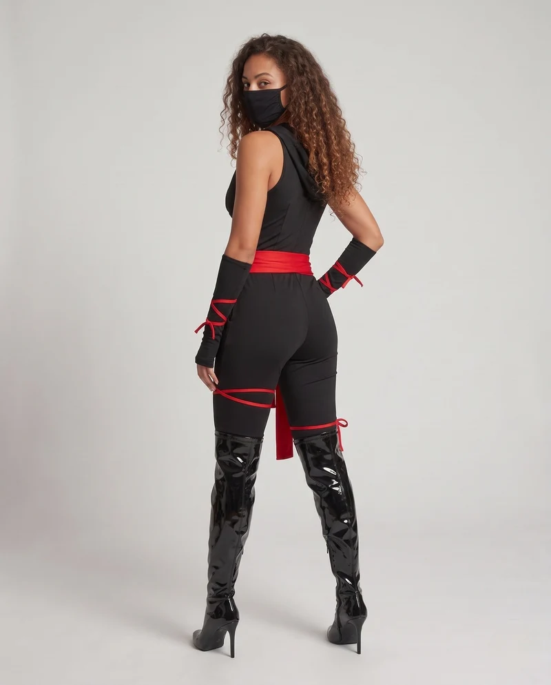 Damen Ninja-Kostüm mit stilistischen Accessoires Nord Taschen