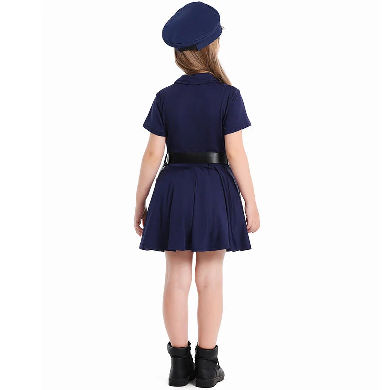 Mädchen Polizeikostüm mit Rock und Hut Nord Taschen