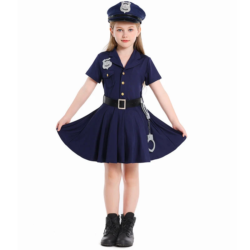 Mädchen Polizeikostüm mit Rock und Hut Nord Taschen