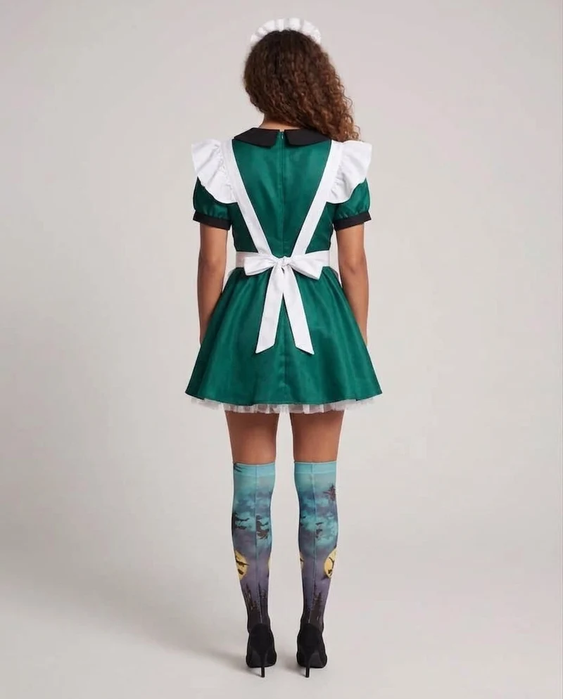 Damen Halloween-Kostüm mit verspielt-designter Schürze und eleganten Details Nord Taschen