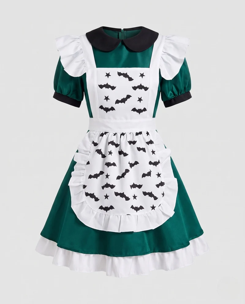 Damen Halloween-Kostüm mit verspielt-designter Schürze und eleganten Details Nord Taschen