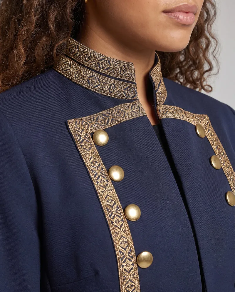 Damen historischer Militärmantel mit luxuriösen Verzierungen und elegantem Schnitt Nord Taschen