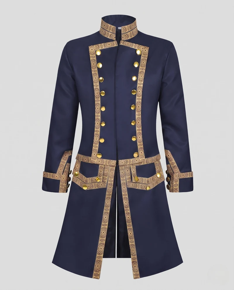 Damen historischer Militärmantel mit luxuriösen Verzierungen und elegantem Schnitt Nord Taschen