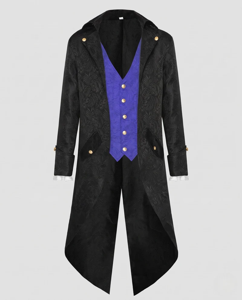 Damen historisches Kostümjacke mit kunstvollen Verzierungen und elegantem Kragen Nord Taschen