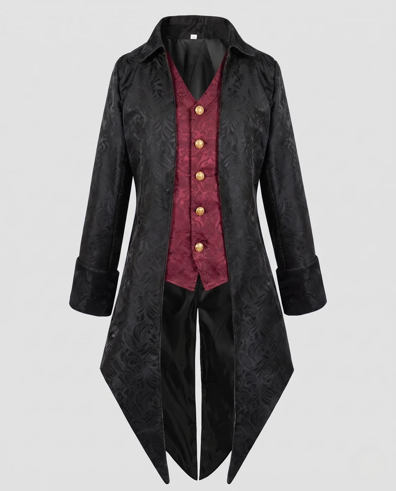 Damen historisches Kostümjacke mit kunstvollen Verzierungen und elegantem Kragen Nord Taschen