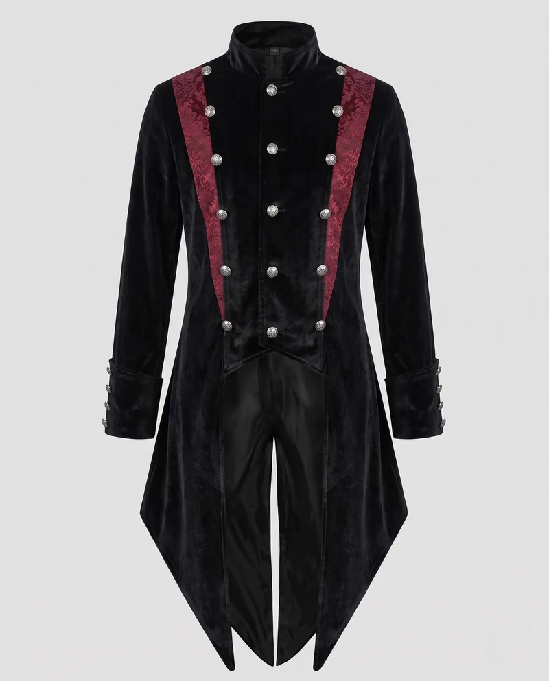 Damen historisches Kostümjacke mit kunstvollen Verzierungen und elegantem Kragen Nord Taschen