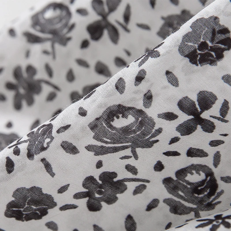 Damen Midirock mit gerafftem Bund und kleinem Blumenprint Nord Taschen