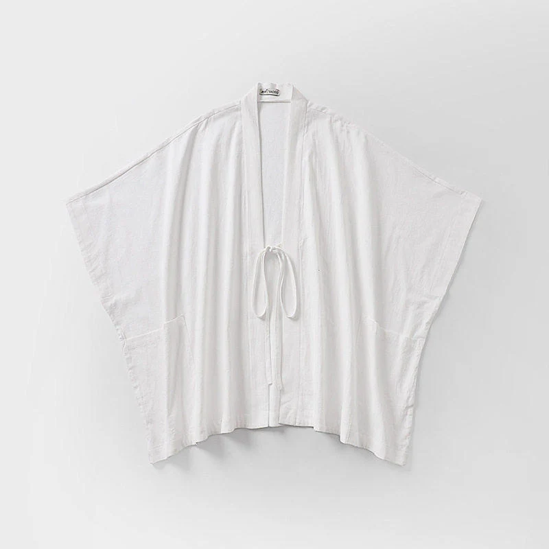 Damen Oversize Kimono-Cardigan mit Bindegürtel und Eingrifftaschen Nord Taschen