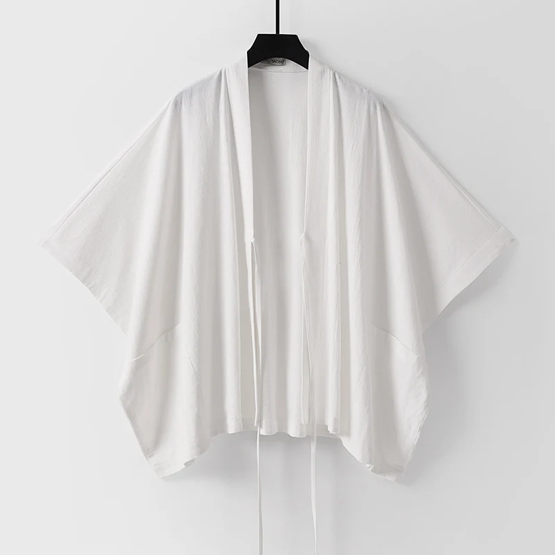 Damen Oversize Kimono-Cardigan mit Bindeband und aufgesetzten Taschen Nord Taschen