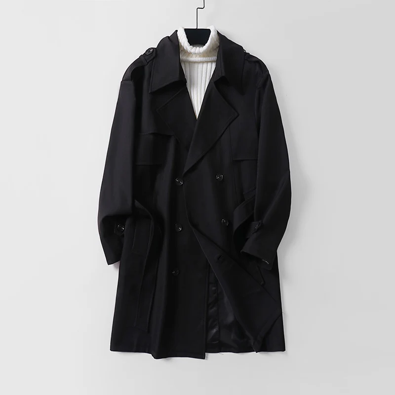 Damen Moderner Kurzmantel im Trench‑Stil mit doppelreihiger Knopfleiste und Epauletten Nord Taschen