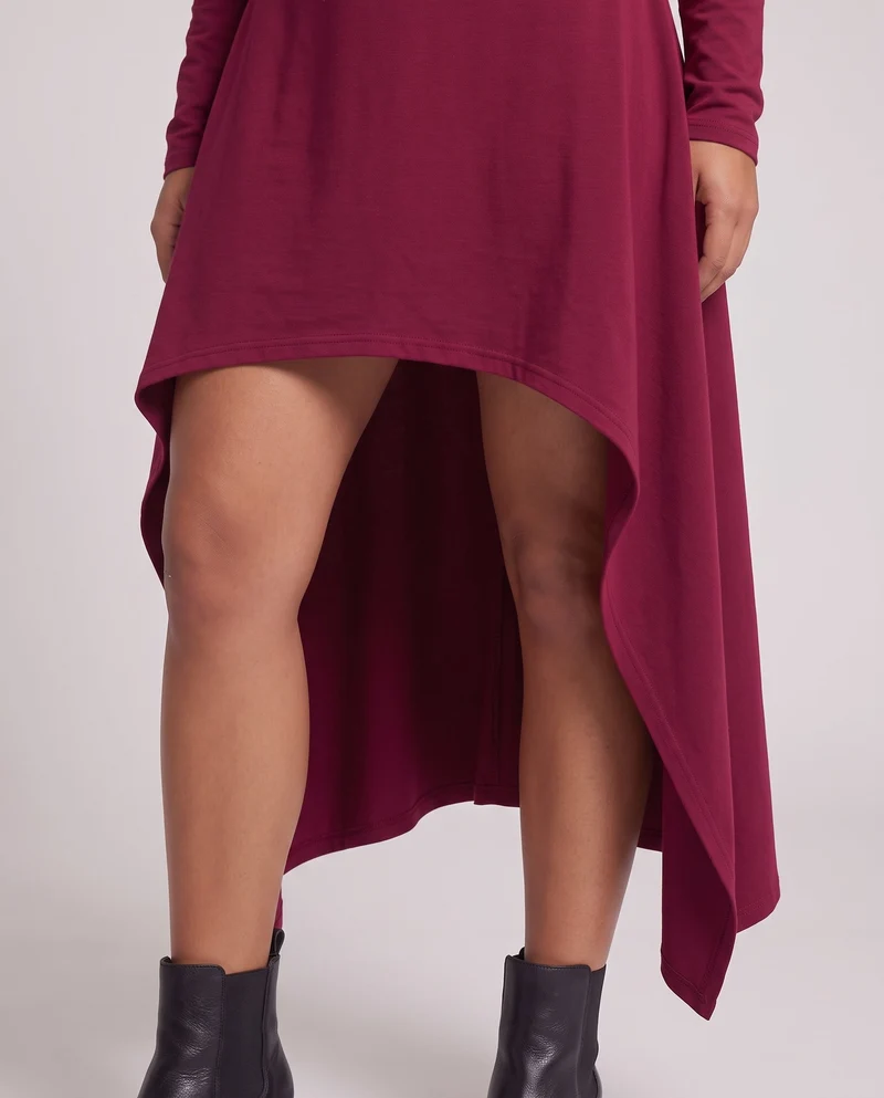 Damen Kapuzenkleid mit asymmetrischem Schnitt und eleganter Passform Nord Taschen