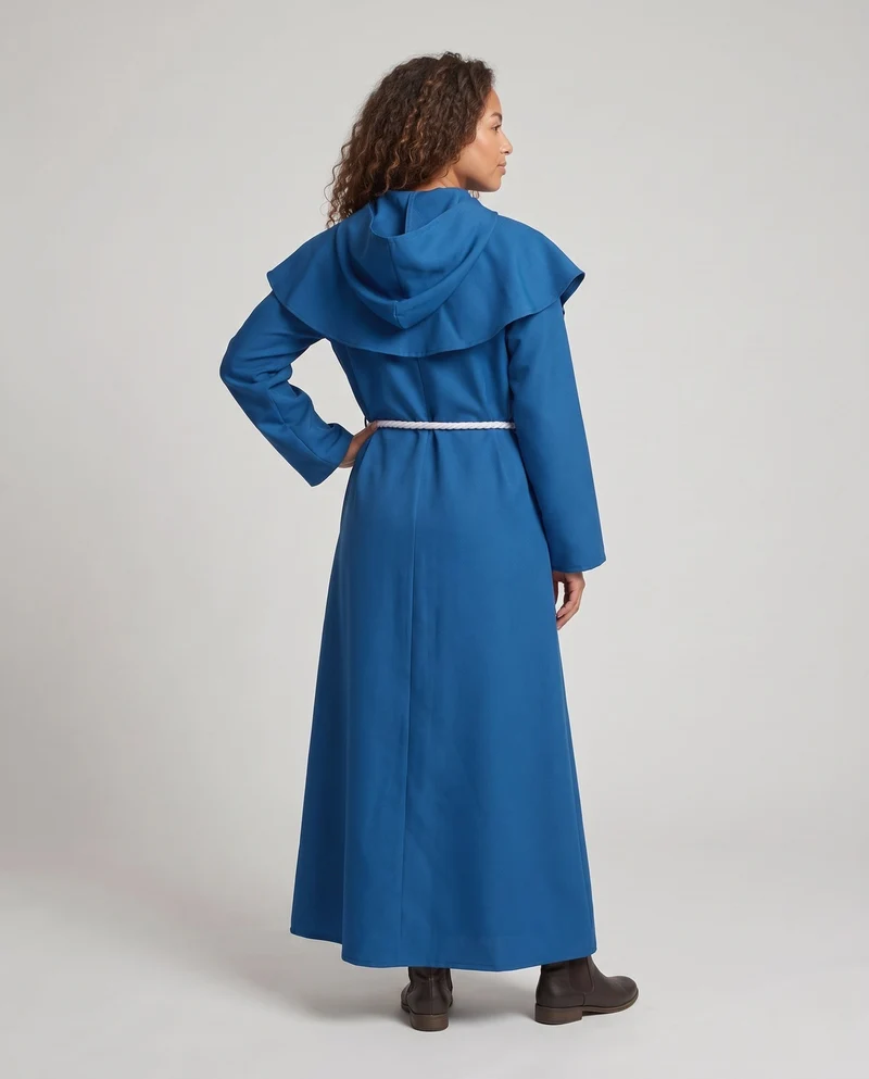 Damen Kapuzenkostüm mit voluminösem Kragen und Gürtel Nord Taschen