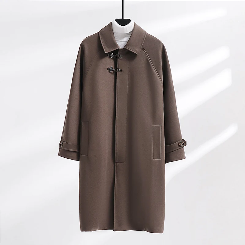 Damen Longline-Mantel mit Knebelverschluss und Raglanärmeln Nord Taschen