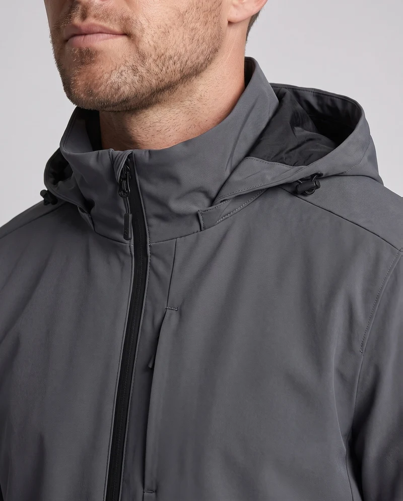 Herren Wind- und Wasserabweisende Softshelljacke mit abnehmbarer Kapuze und verdecktem Reißverschluss Nord Taschen