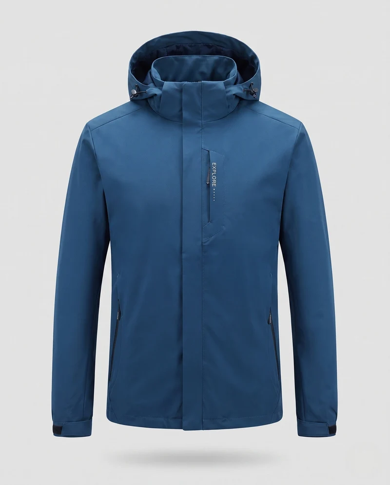 Herren Wind- und Wasserabweisende Softshelljacke mit abnehmbarer Kapuze und verdecktem Reißverschluss Nord Taschen