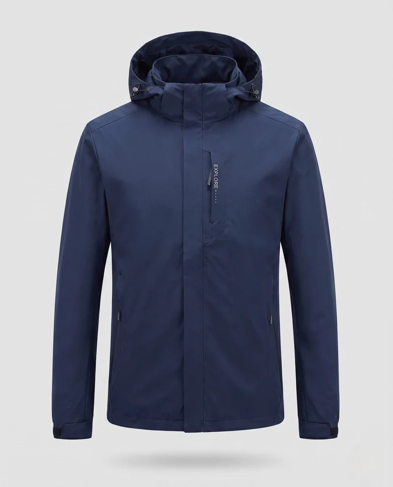Herren Wind- und Wasserabweisende Softshelljacke mit abnehmbarer Kapuze und verdecktem Reißverschluss Nord Taschen