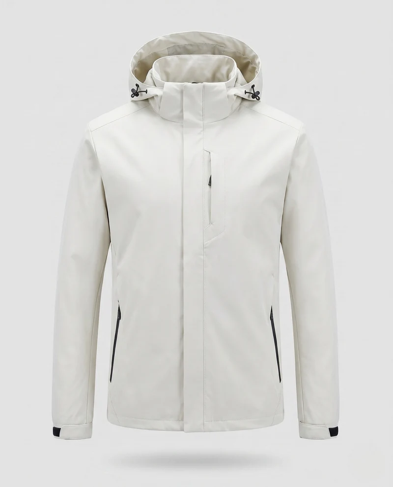 Herren Wind- und Wasserabweisende Softshelljacke mit abnehmbarer Kapuze und verdecktem Reißverschluss Nord Taschen