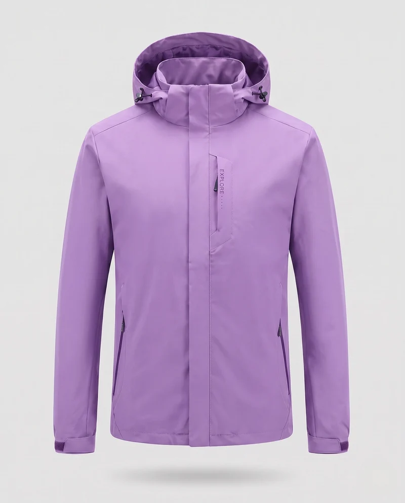 Herren Wind- und Wasserabweisende Softshelljacke mit abnehmbarer Kapuze und verdecktem Reißverschluss Nord Taschen