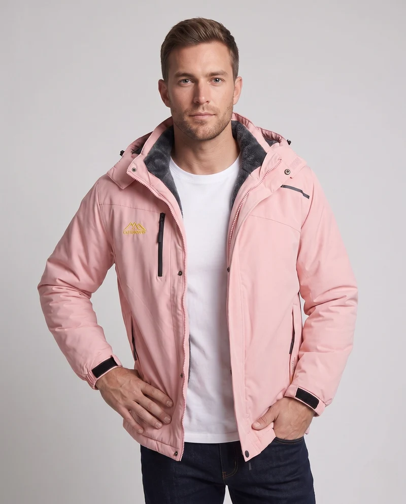 Herren-Winterparka mit dickem Fleece-Innenfutter, abnehmbarer Kapuze und winddichter, wasserabweisender Softshell-Schicht Nord Taschen