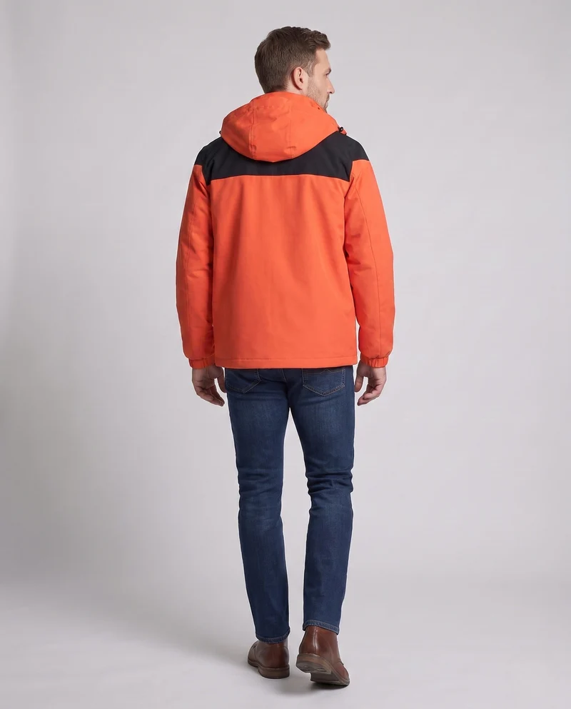Herren Zwei-Lagen Softshell Outdoor-Jacke mit herausnehmbarer Fleece-Innenjacke und Kapuze Nord Taschen