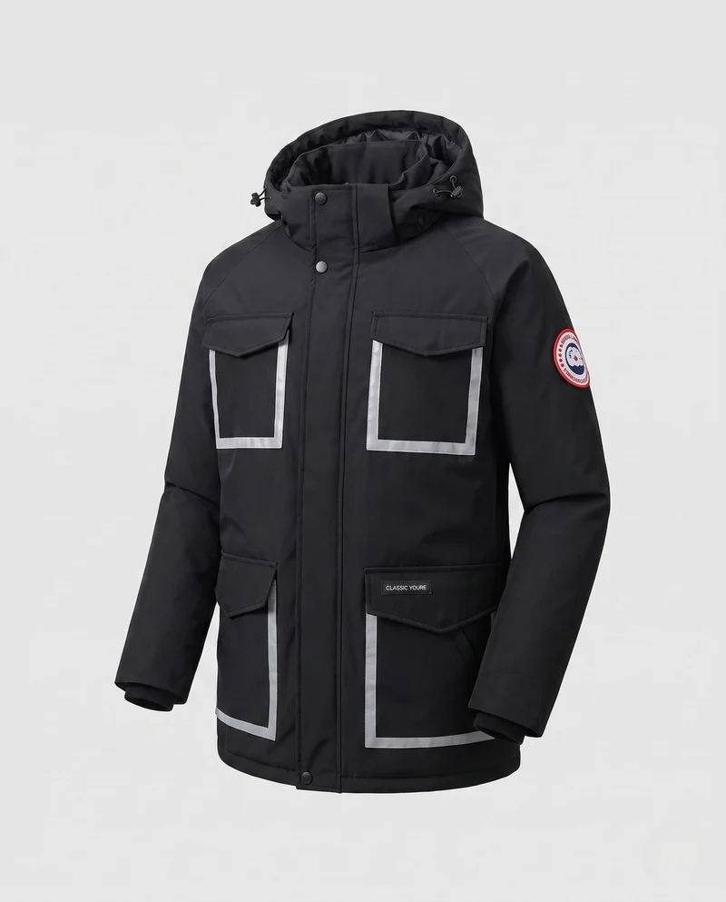 Unisex Winterparka mit reflektierenden Einsätzen und abnehmbarem Kapuze Nord Taschen