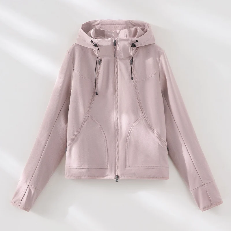 Damen Leichte Kapuzenjacke aus Funktionsfleece mit Zwei‑Wege‑Reißverschluss und ergonomischen Nähten Nord Taschen