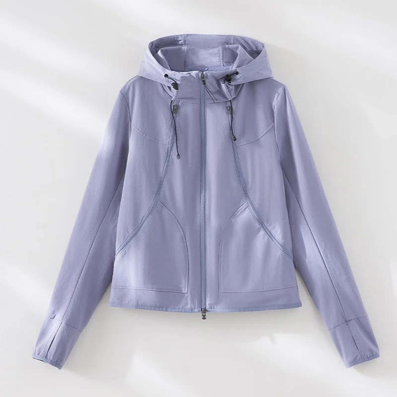 Damen Leichte Kapuzenjacke aus Funktionsfleece mit Zwei‑Wege‑Reißverschluss und ergonomischen Nähten Nord Taschen