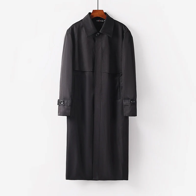 Damen leichter Trenchcoat mit verdeckter Knopfleiste und Schultercape Nord Taschen