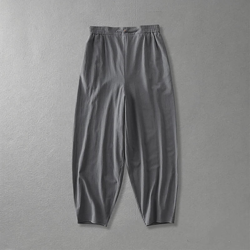 Damen Lässige, weite Haremshose mit elastischem Bund und tapered Knöchel Nord Taschen