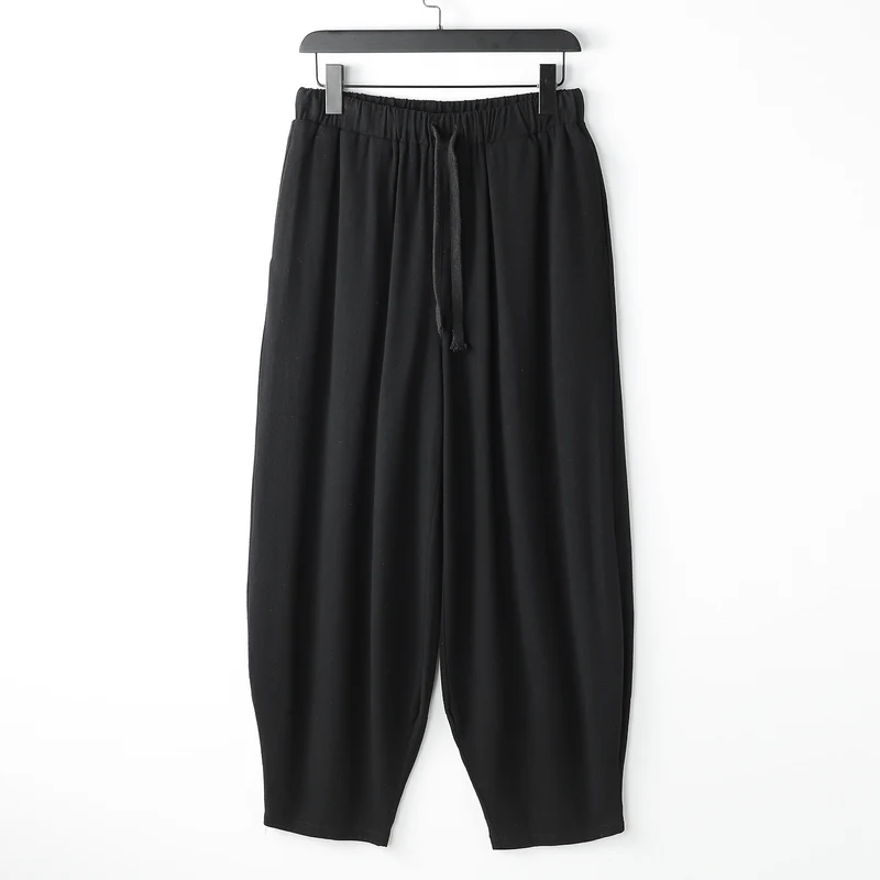 Damen Lässige Harem-Joggerhose mit hohem elastischem Bund und Zugkordel Nord Taschen