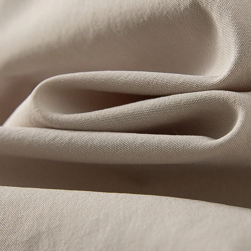 Damen Lässige Langarm-Bluse mit verdeckter Knopfleiste und Lagen-Saum Nord Taschen