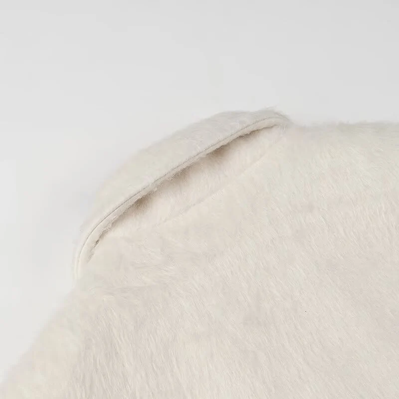 Damen Gefütterter Oversize-Blazer‑Mantel mit Reverskragen und Pattentaschen Nord Taschen