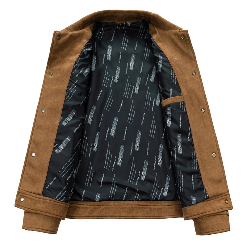Herren Overshirt‑Jacke aus weichem Wollmix mit gesteppter Innenfütterung und Druckknopfverschluss Nord Taschen