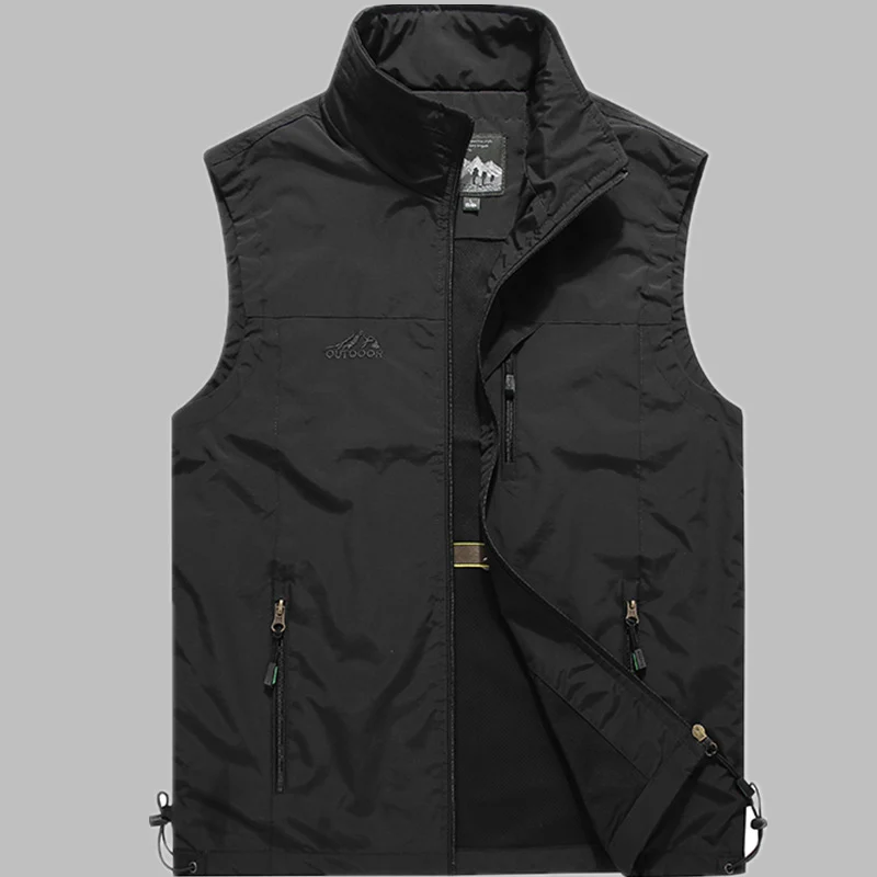 Herren Outdoor-Utility-Weste mit Mesh-Futter und Reißverschluss-Taschen Nord Taschen