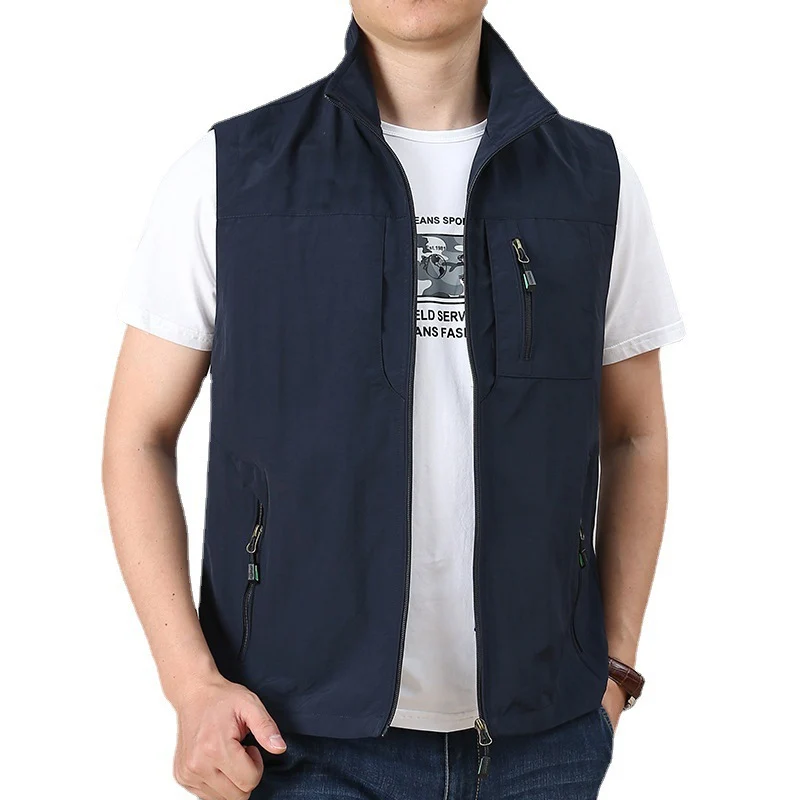 Herren Outdoor-Utility-Weste mit Mesh-Futter und Reißverschluss-Taschen Nord Taschen