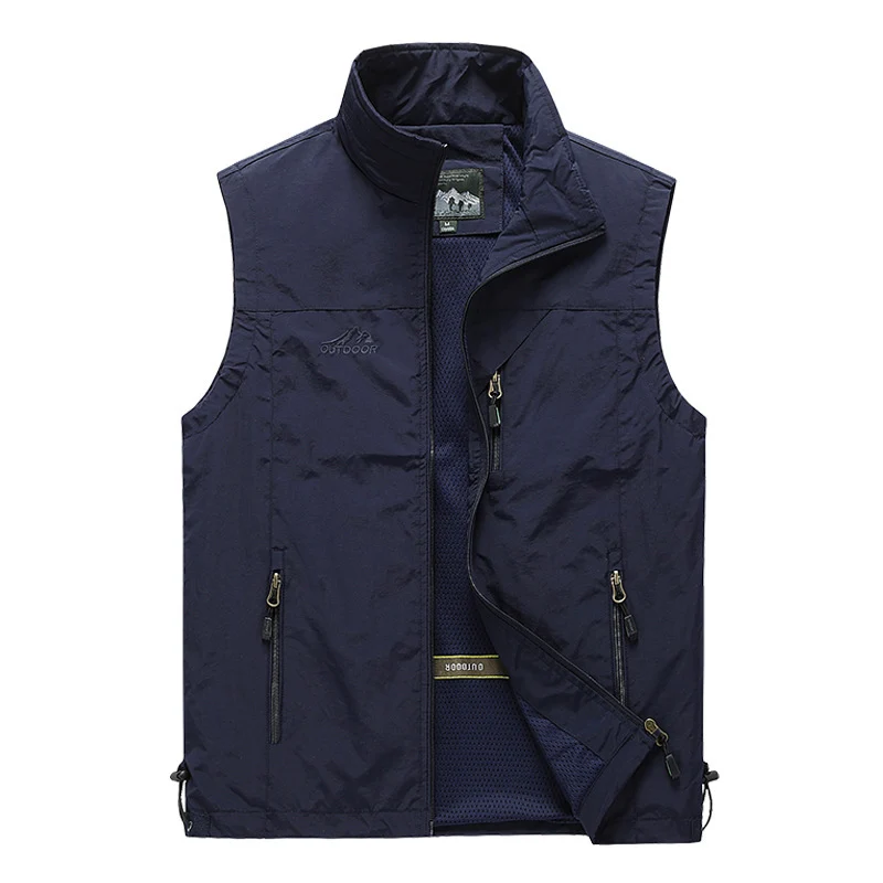 Herren Outdoor-Utility-Weste mit Mesh-Futter und Reißverschluss-Taschen Nord Taschen