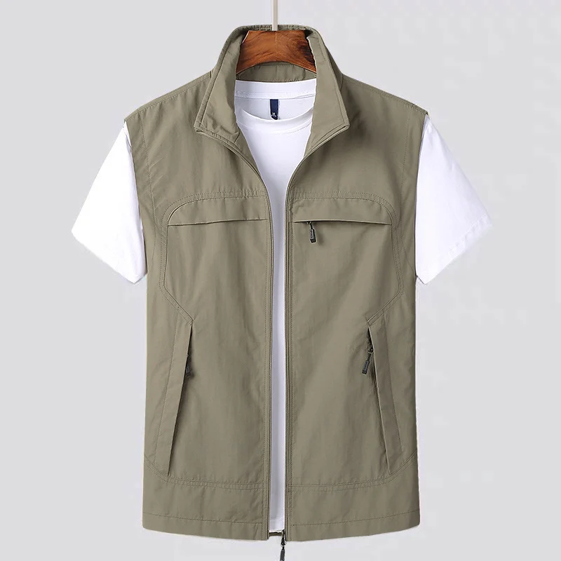Herren Outdoor-Utility-Weste mit Mesh-Futter und Reißverschluss-Taschen Nord Taschen