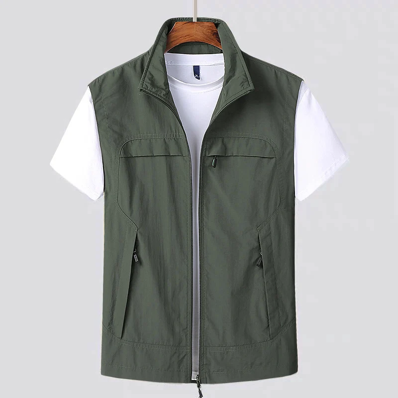 Herren Outdoor-Utility-Weste mit Mesh-Futter und Reißverschluss-Taschen Nord Taschen