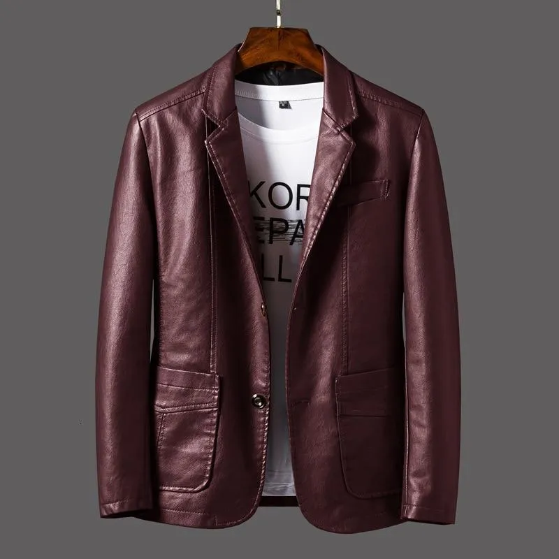 Herren Leder Blazer