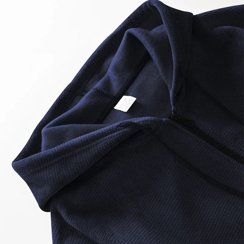 Herren sportlicher Zip-Hoodie aus atmungsaktivem Material mit Taschen